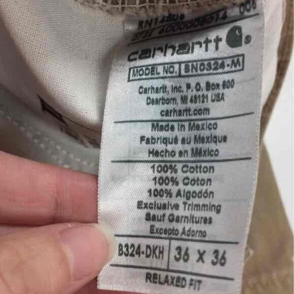 Mens Size 36x36 Carhartt Relaxed Fit Canvas Work Pants - Picture 4 of 4